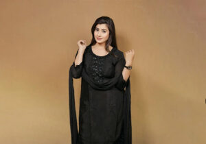 Elegant Black Embellished Suit Set