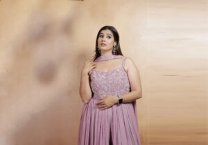 Elegant Mauve Embroidered Palazzo Suit Set