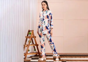 Elegant Multicolor Abstract Printed Co-ord Set