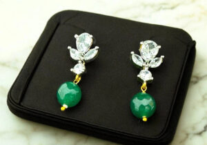 Emerald Bloom Drop Earrings
