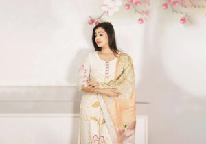 Ethereal Ivory & Pastel Floral Suit Set | A Breath of Elegance