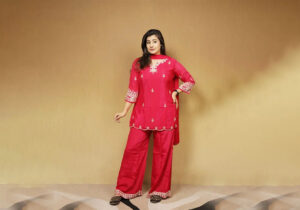 Gulzar Charm Rani Pink Radiance Embroidered Ensemble