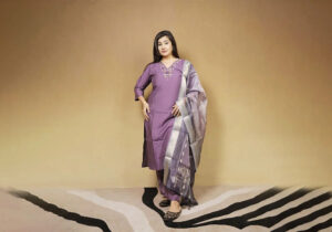 Lavender Luxe Elegant Embroidered Suit Set