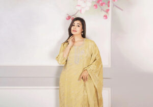 Luxe Golden Embroidered Suit Set | A Symbol of Grace & Elegance