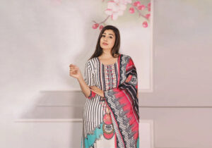 Monochrome & Scarlet Fusion Suit Set | A Bold Statement of Elegance