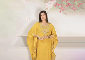 Radiant Mustard Kaftan Suit Set | A Blend of Elegance & Comfort
