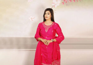 Radiant Pink Embroidered Suit Set | A Timeless Classic