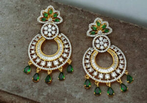 Royal Emerald Chandbali Earrings