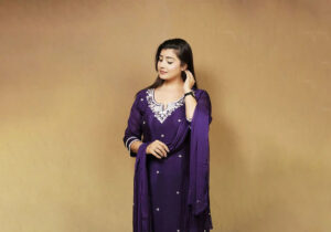 Royal Purple Embellished Ethnic Suit Set